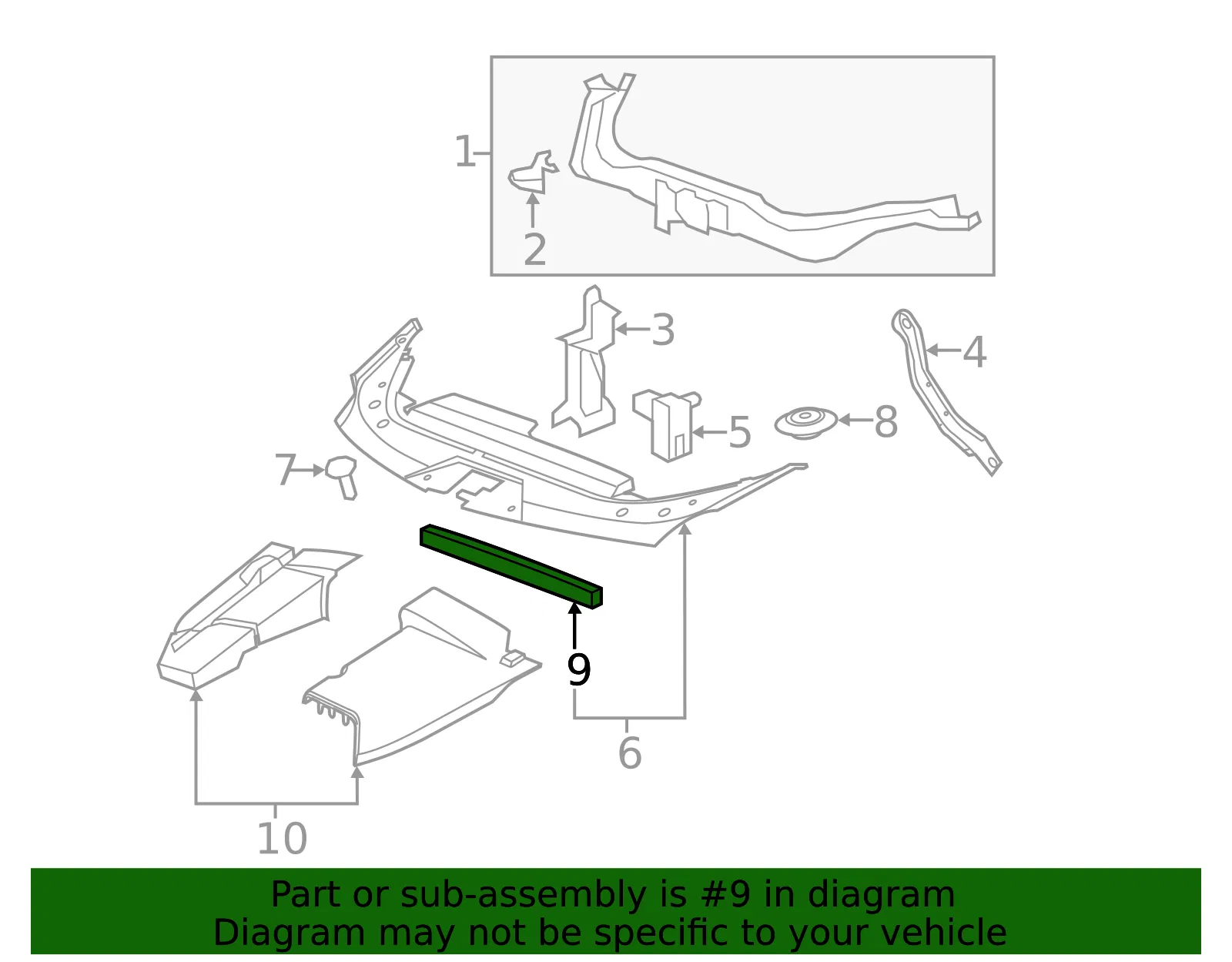 Hood Front Seal - GM (25876570) - view 3