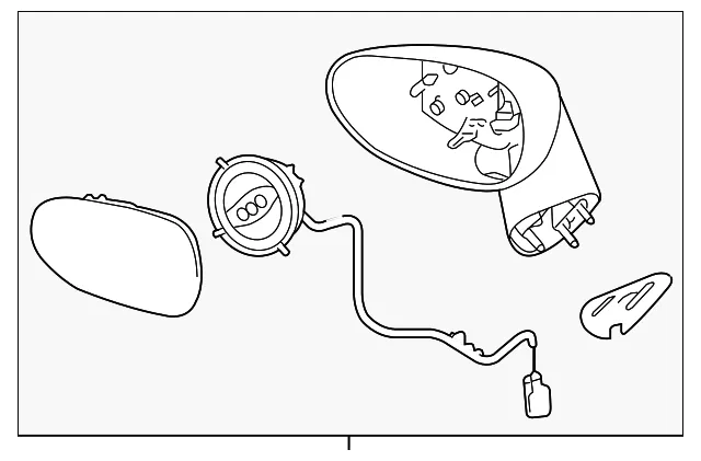Mirror Assembly O/S Rear View - GM (25882117)