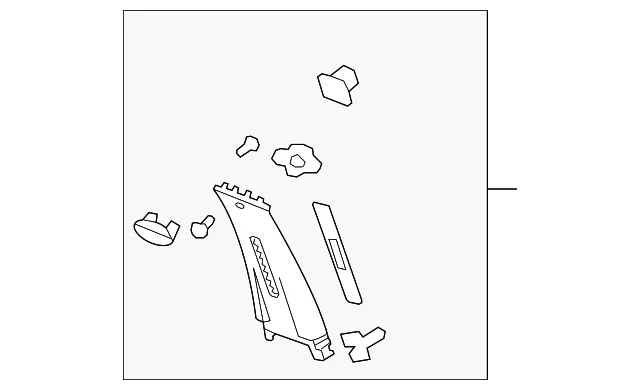 Molding Center Plr Upper Garn - GM (25887572)