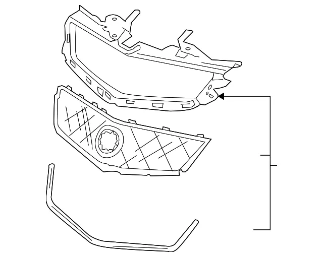 Front Upper Grille - GM (25891998) - view 2