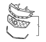 Front Upper Grille - GM (25891998) - view 5