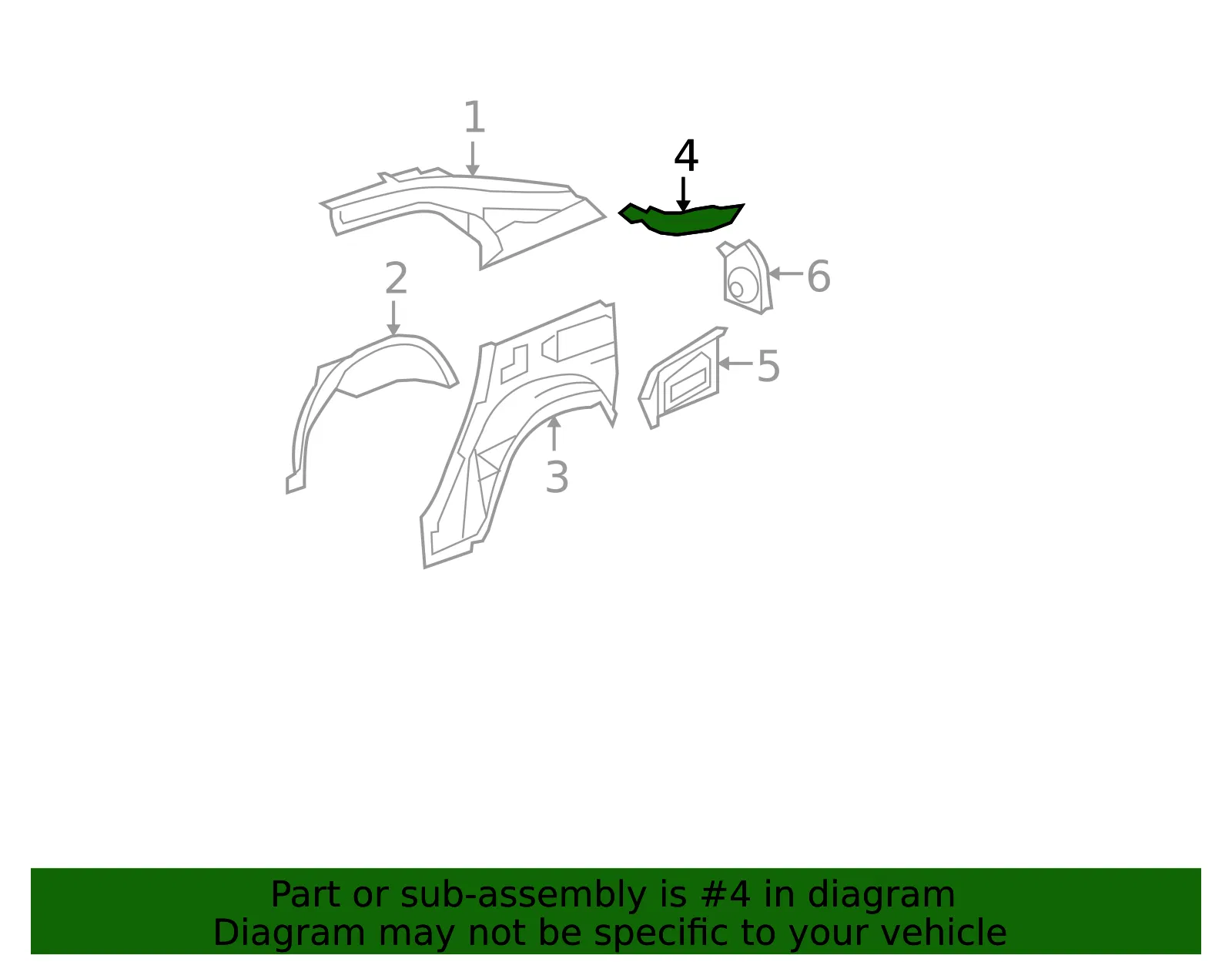 Quarter Panel Gutter - GM (25942999) - view 2