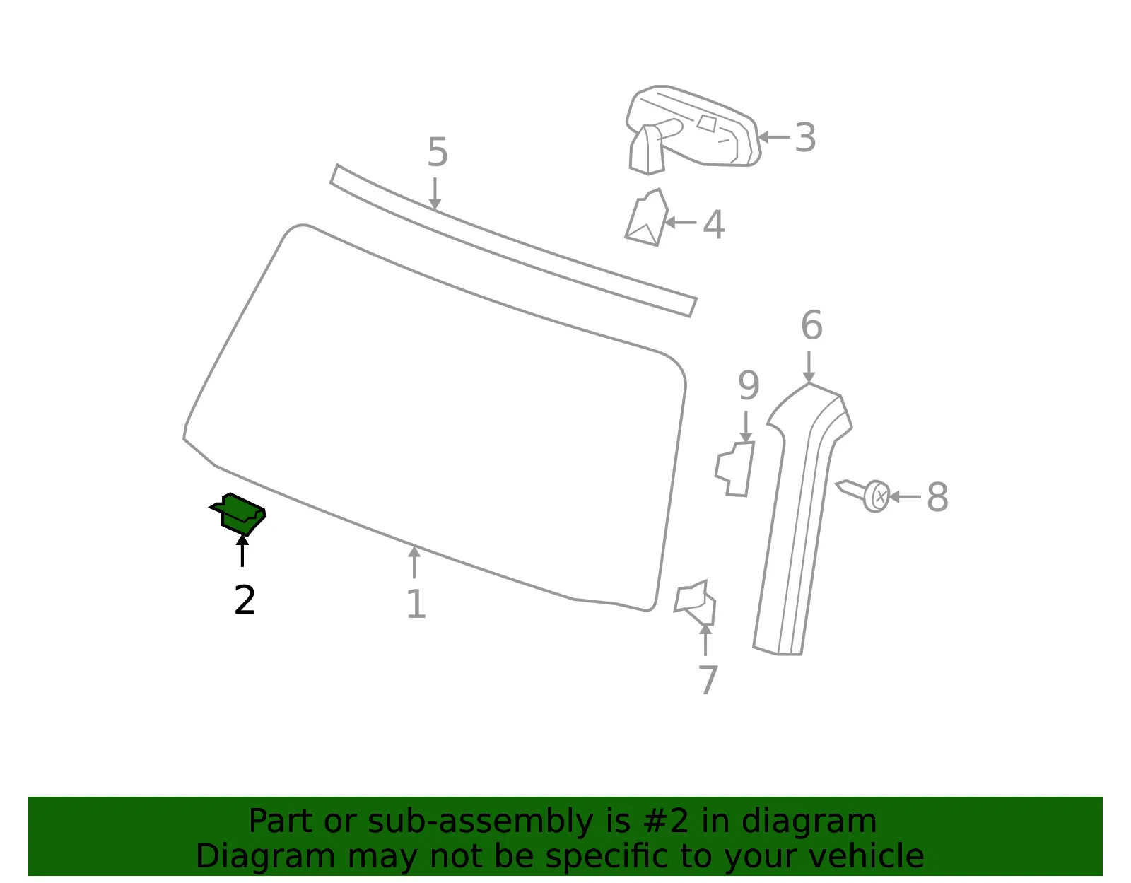Windshield Support - GM (25954952) - view 3