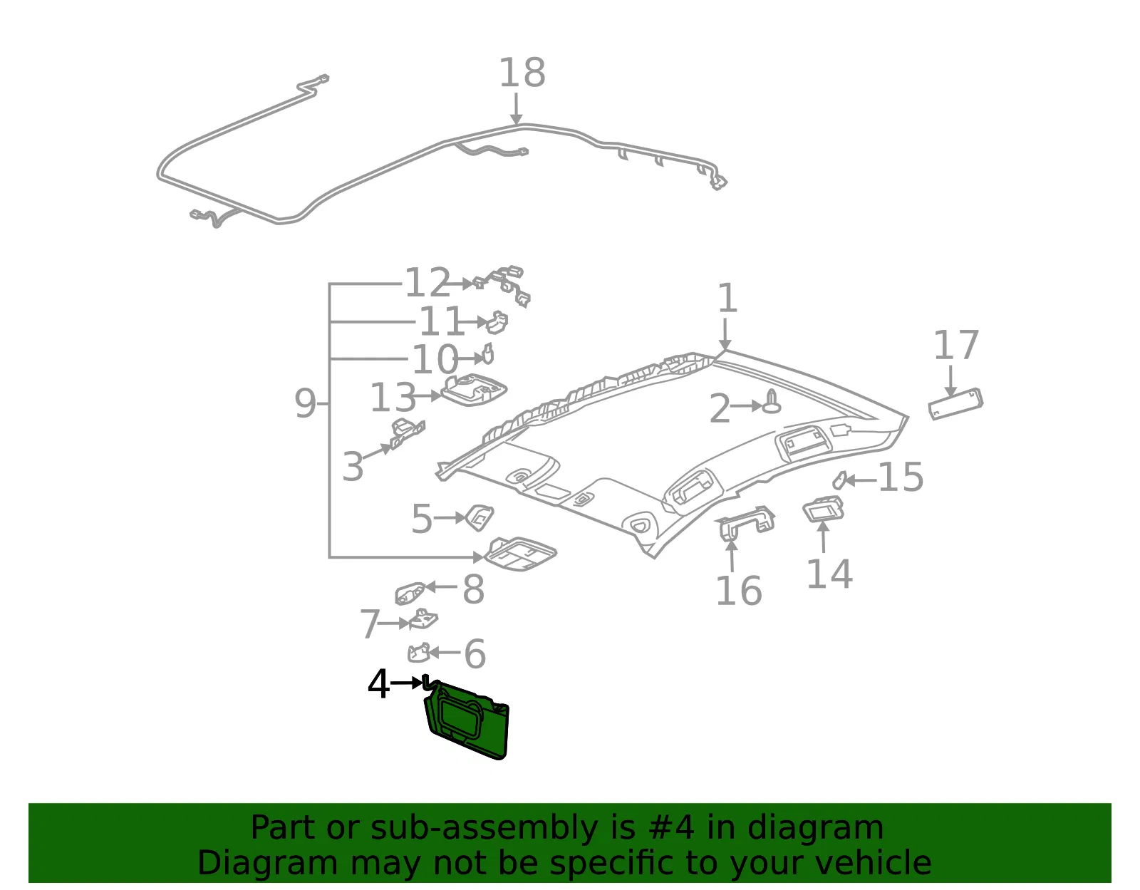 Sunshade Assembly *Neutral - GM (25971152) - view 2
