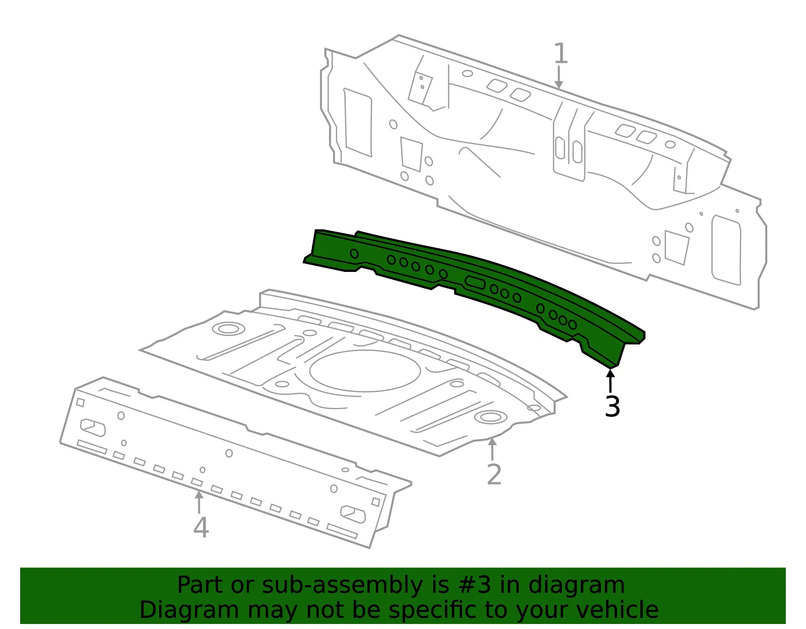 Rear Window Panel - GM (25998199) - view 3