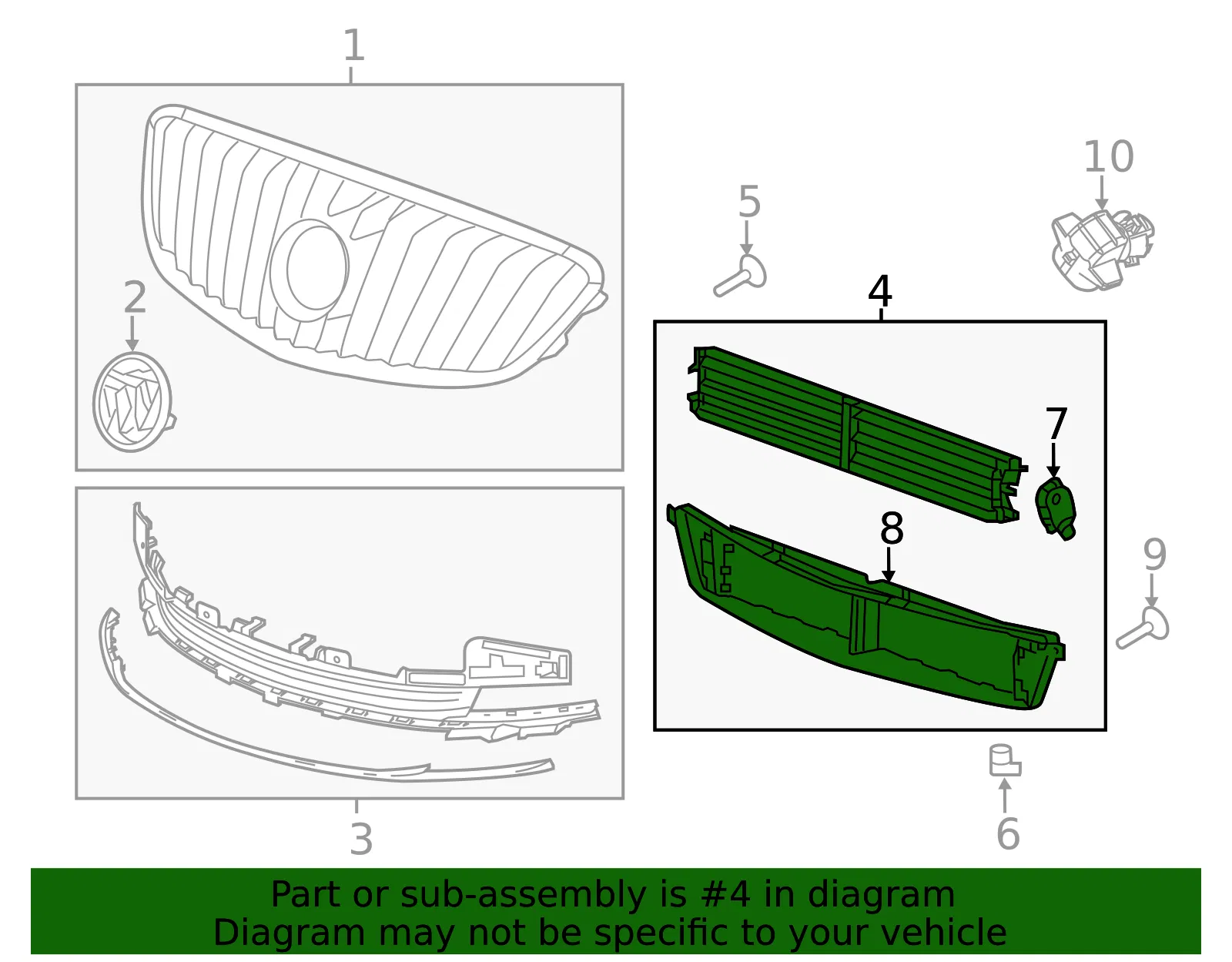 Front Bumper Shutter - GM (26202080) - view 5