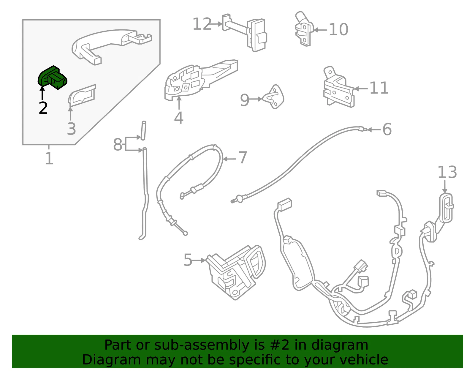 Handle, Outside Insert - GM (26248177) - view 3