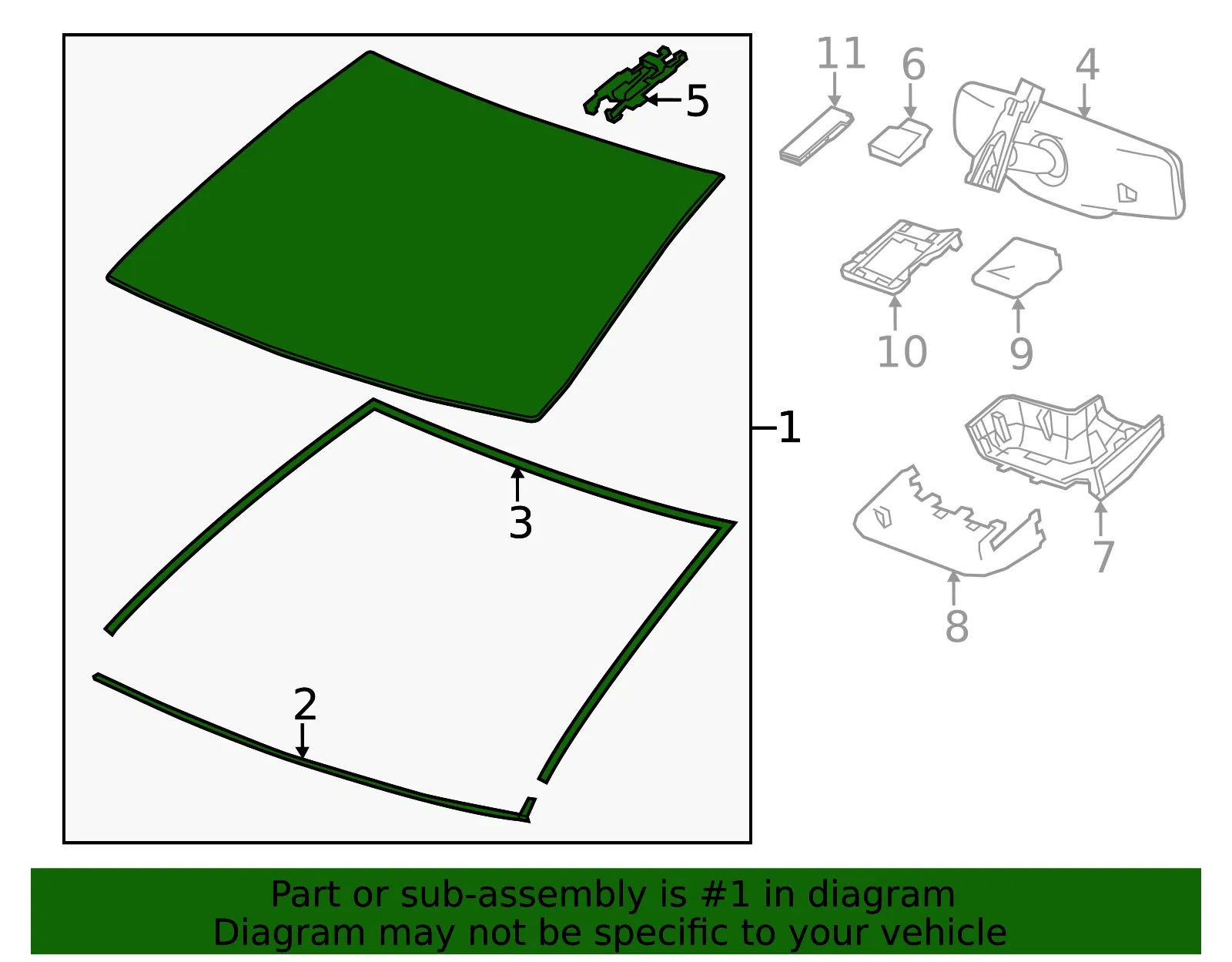 Windshield - GM (26264637) - view 2
