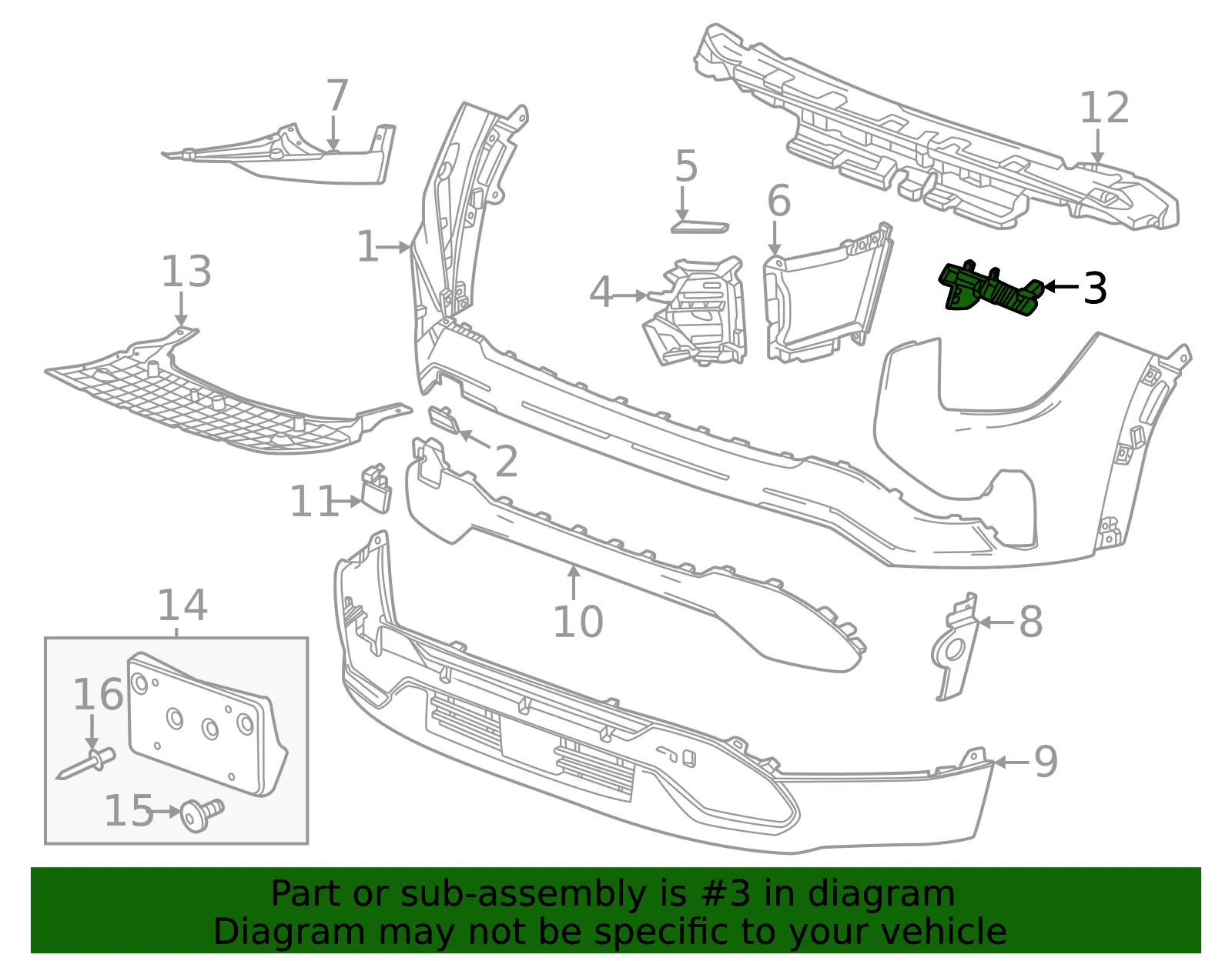Bumper Guide - GM (26343398) - view 4