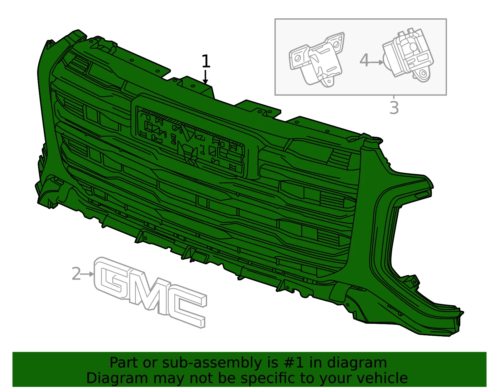 Grille Assembly - GM (26343783) - view 2