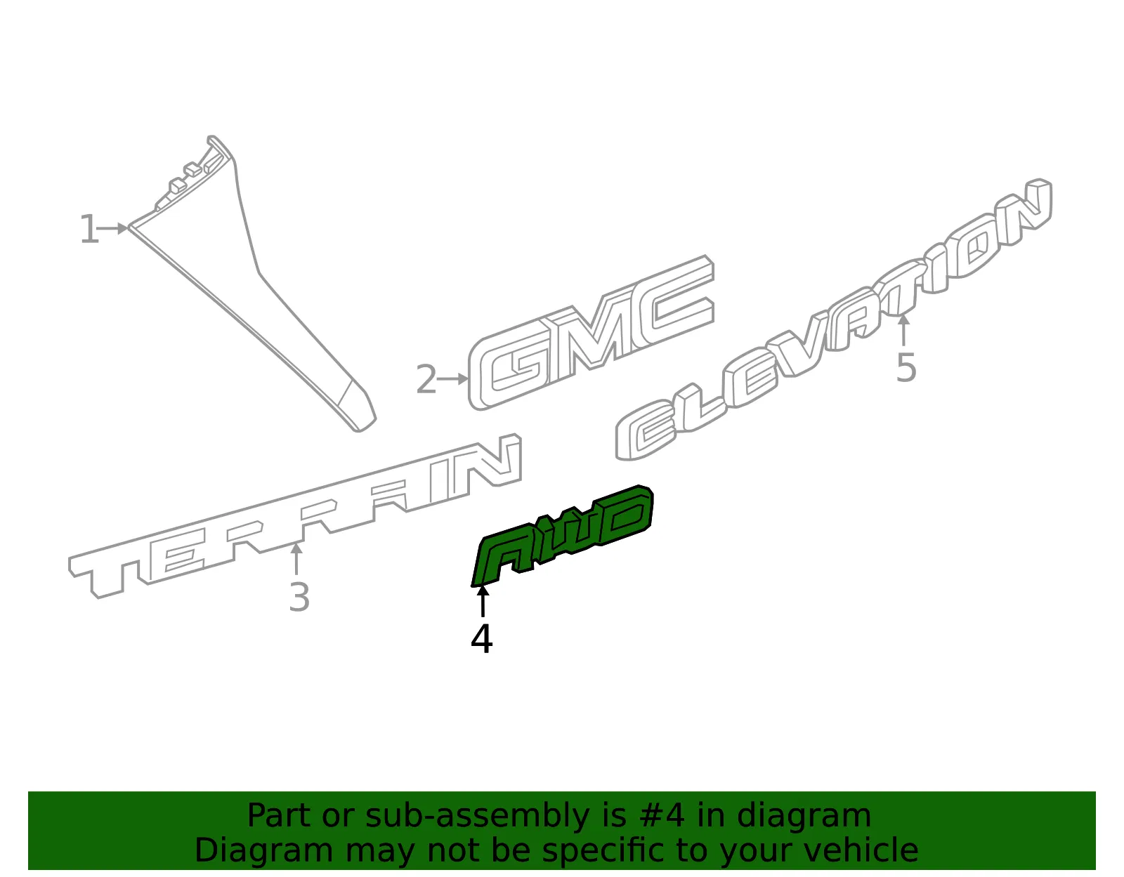 Nameplate - GM (26344496) - view 3