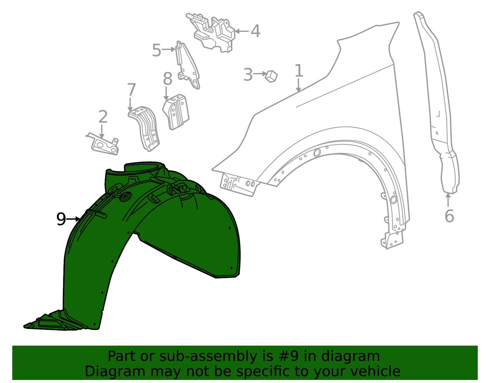 Fender Liner - GM (26355776) - view 3
