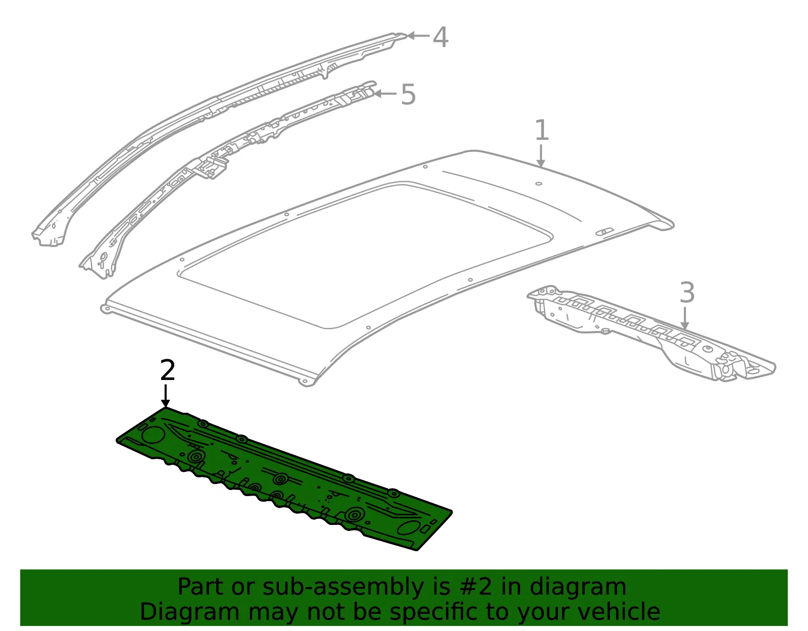 Windshield Header - GM (26377440) - view 3