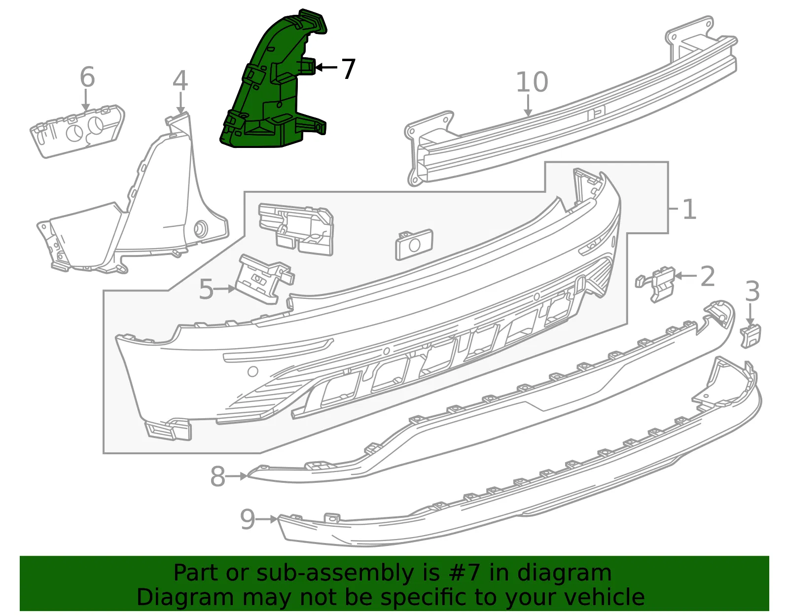 Bumper Bracket - GM (26393048) - view 3