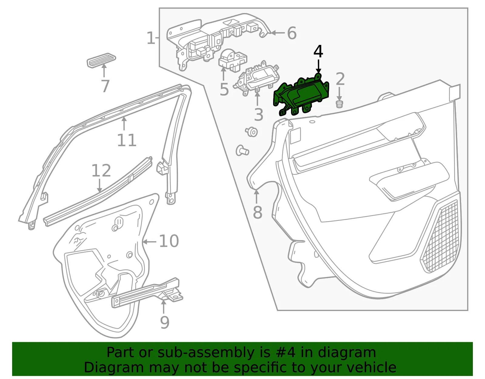 Handle Bezel - GM (26398304) - view 4