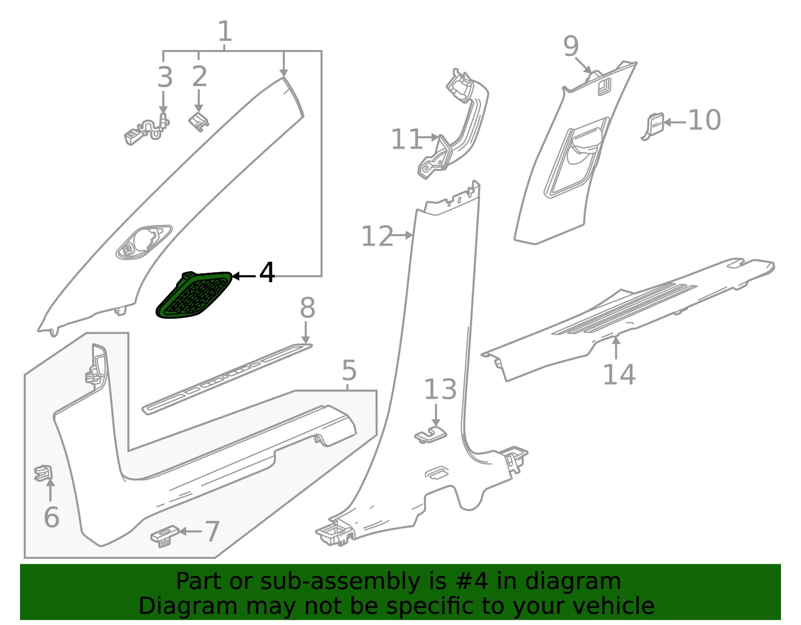 Speaker Grille - GM (26401375) - view 4