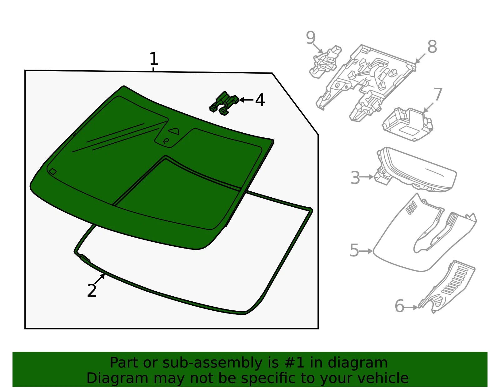 Windshield - GM (26410579) - view 3