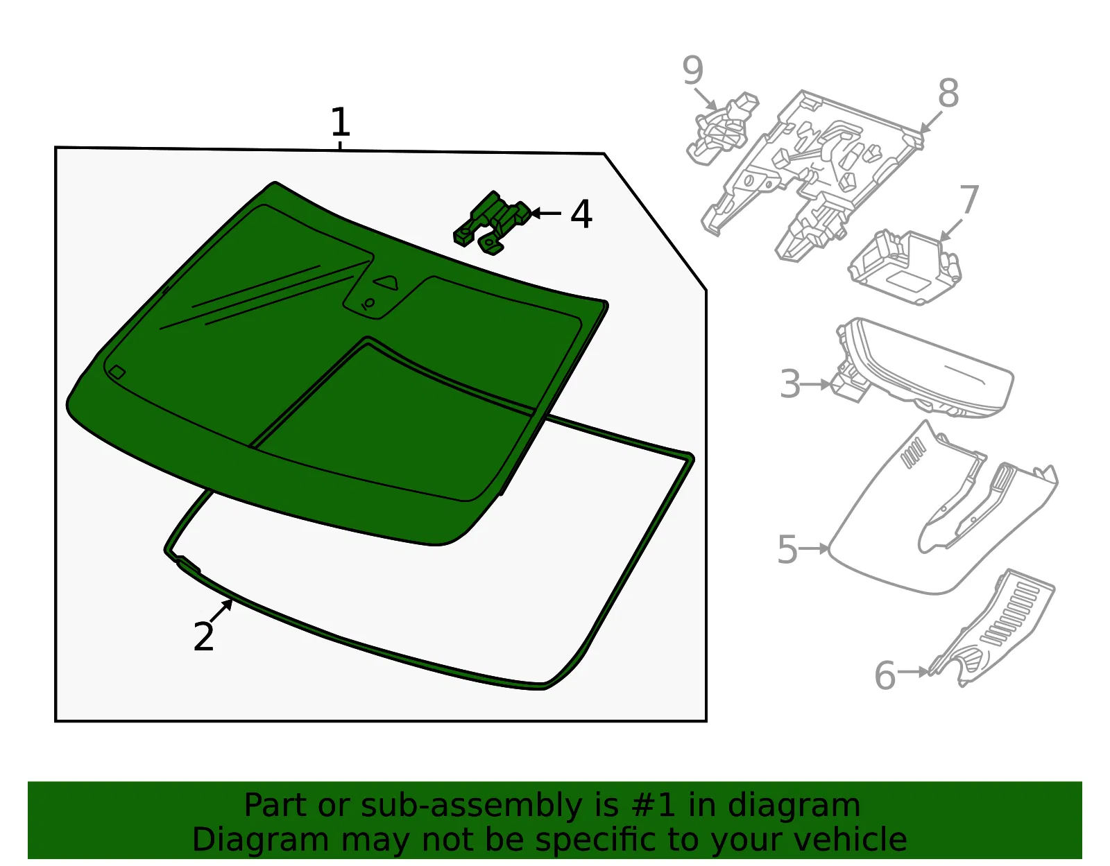 Windshield - GM (26410581) - view 3