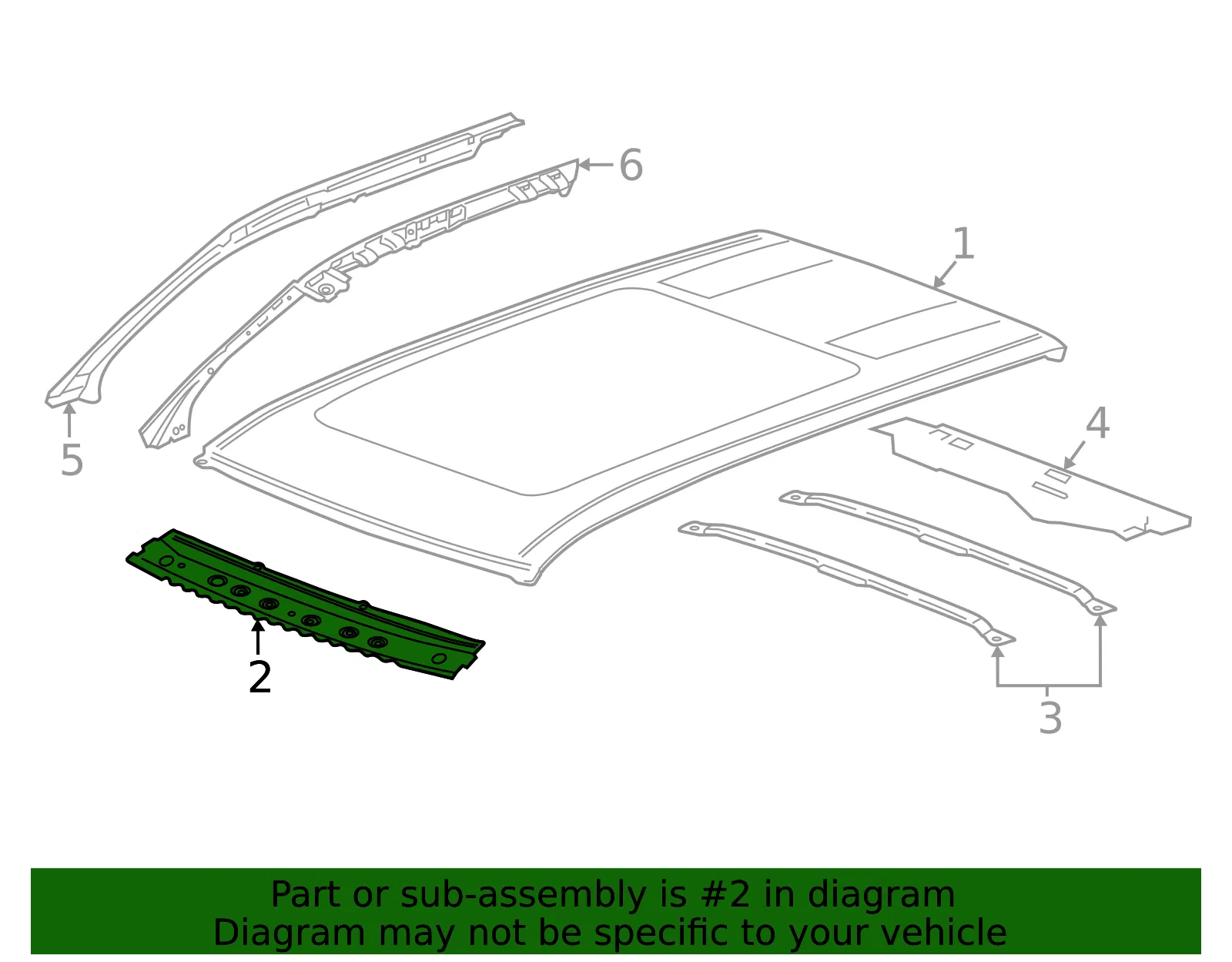 Windshield Header - GM (26411927) - view 3