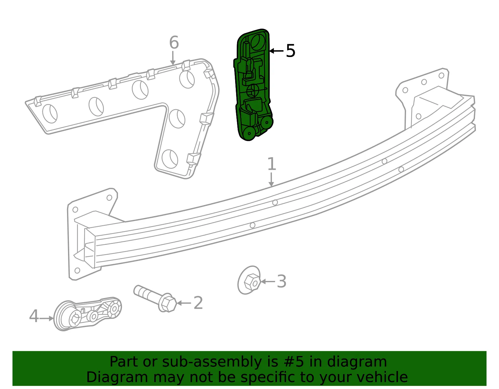 Bumper Cover Bracket - GM (26416612) - view 3
