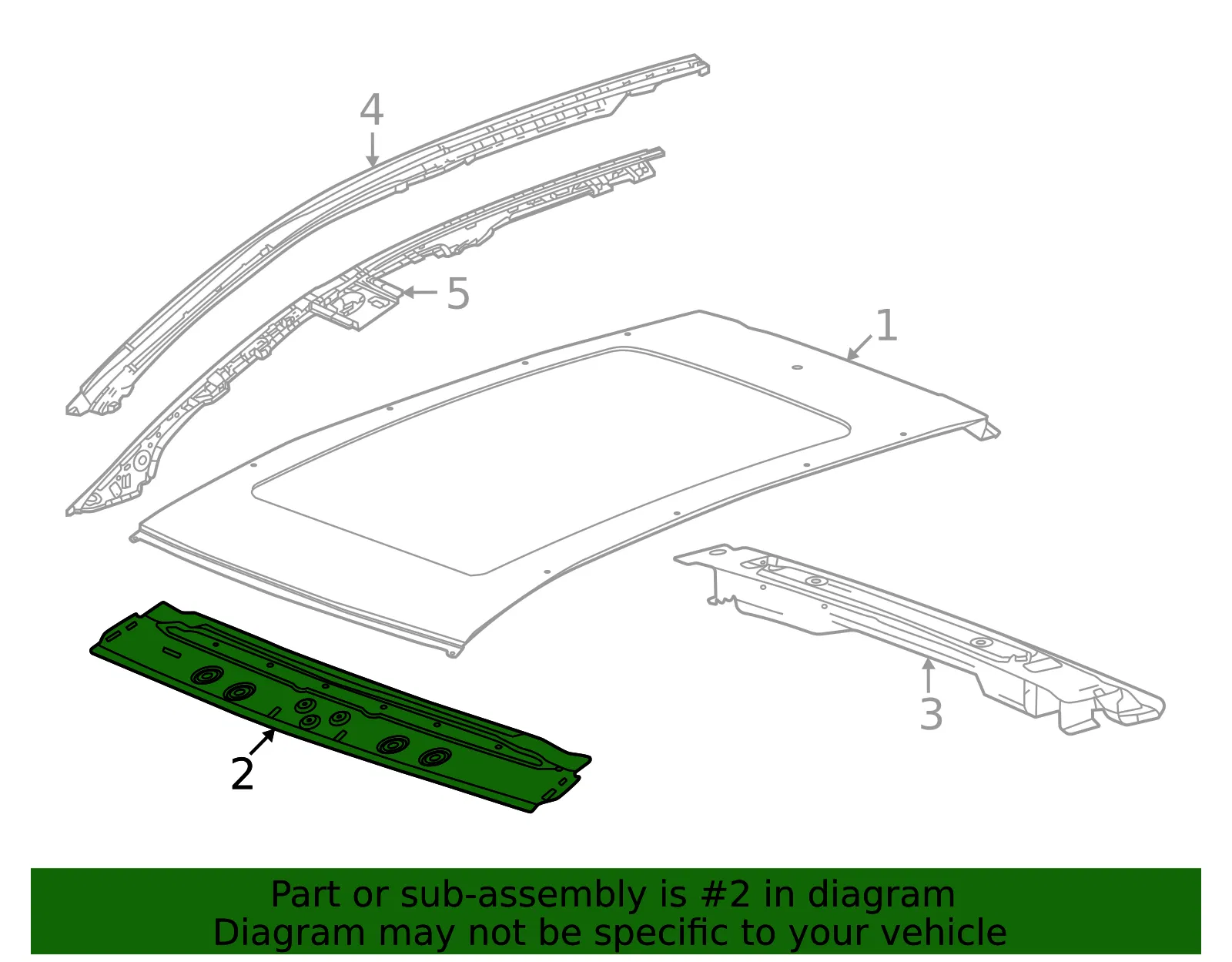 Windshield Header - GM (26428767) - view 3