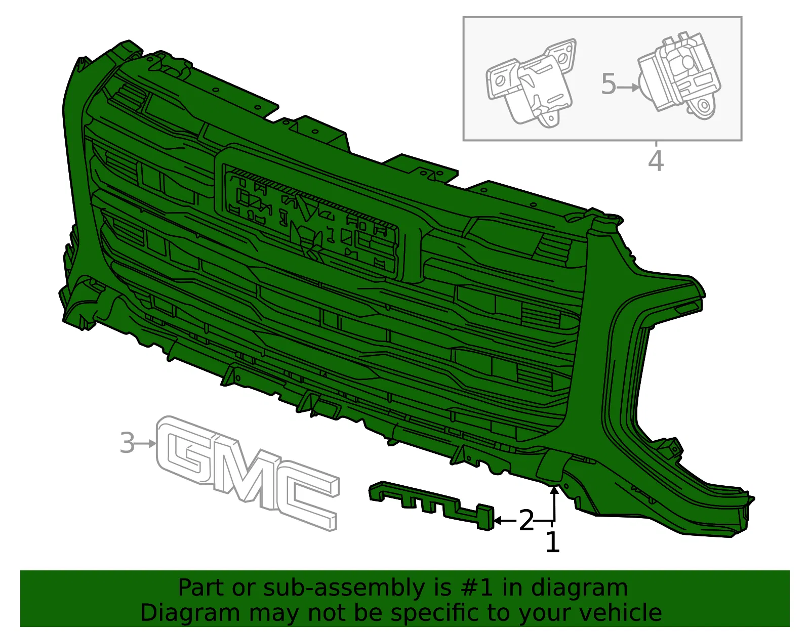 Grille Assembly - GM (26436884) - view 2