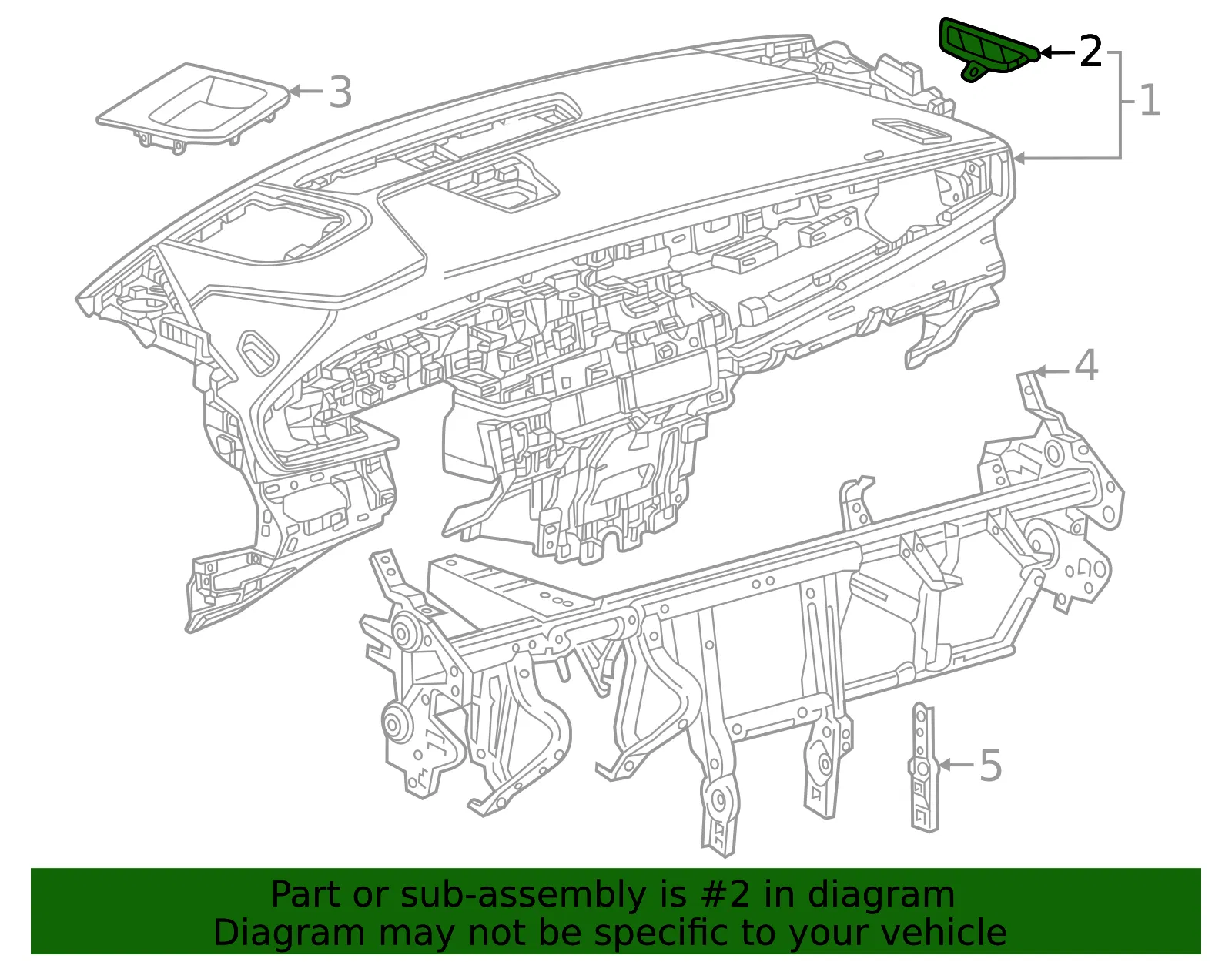 Defroster Grille - GM (26445367) - view 6