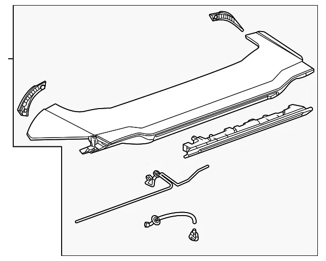 Spoiler Assembly - GM (26453668) - view 2