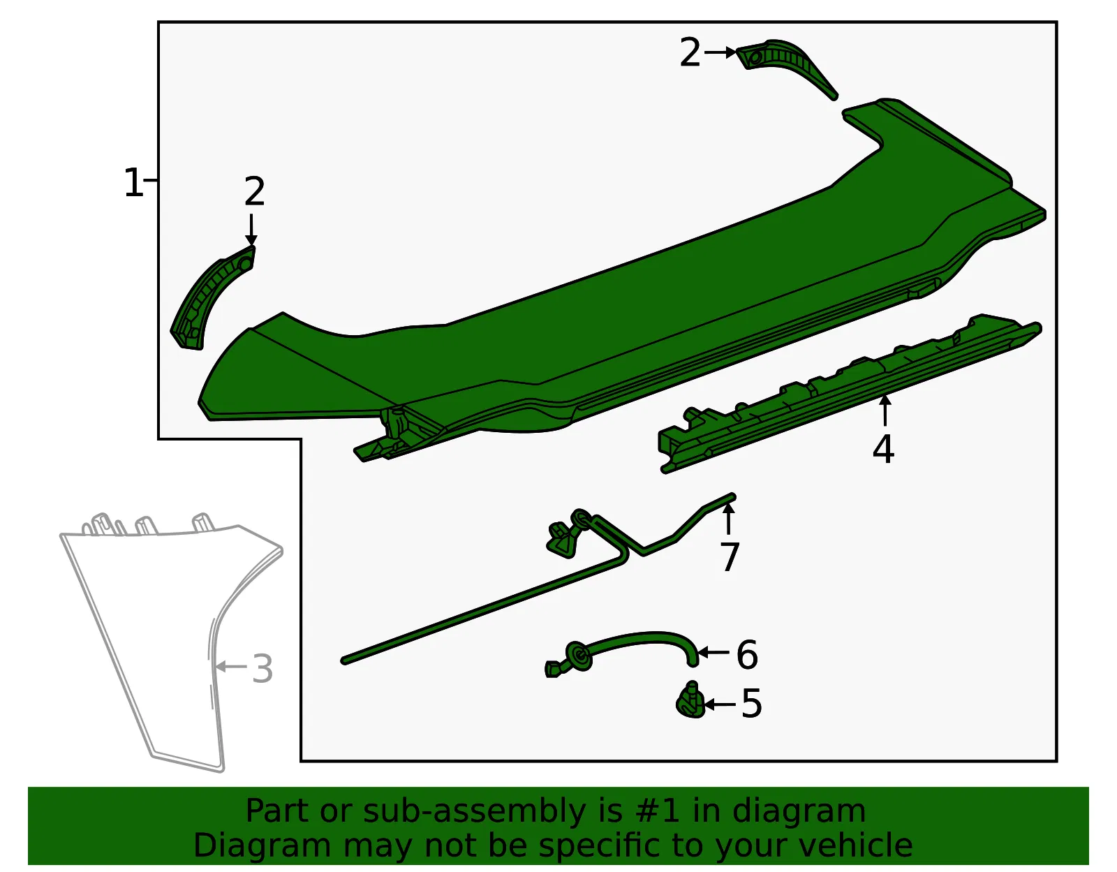 Spoiler Assembly - GM (26453668) - view 3
