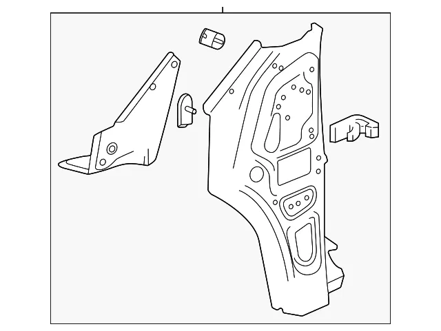 Inner Hinge Pillar - GM (26517886) - view 2