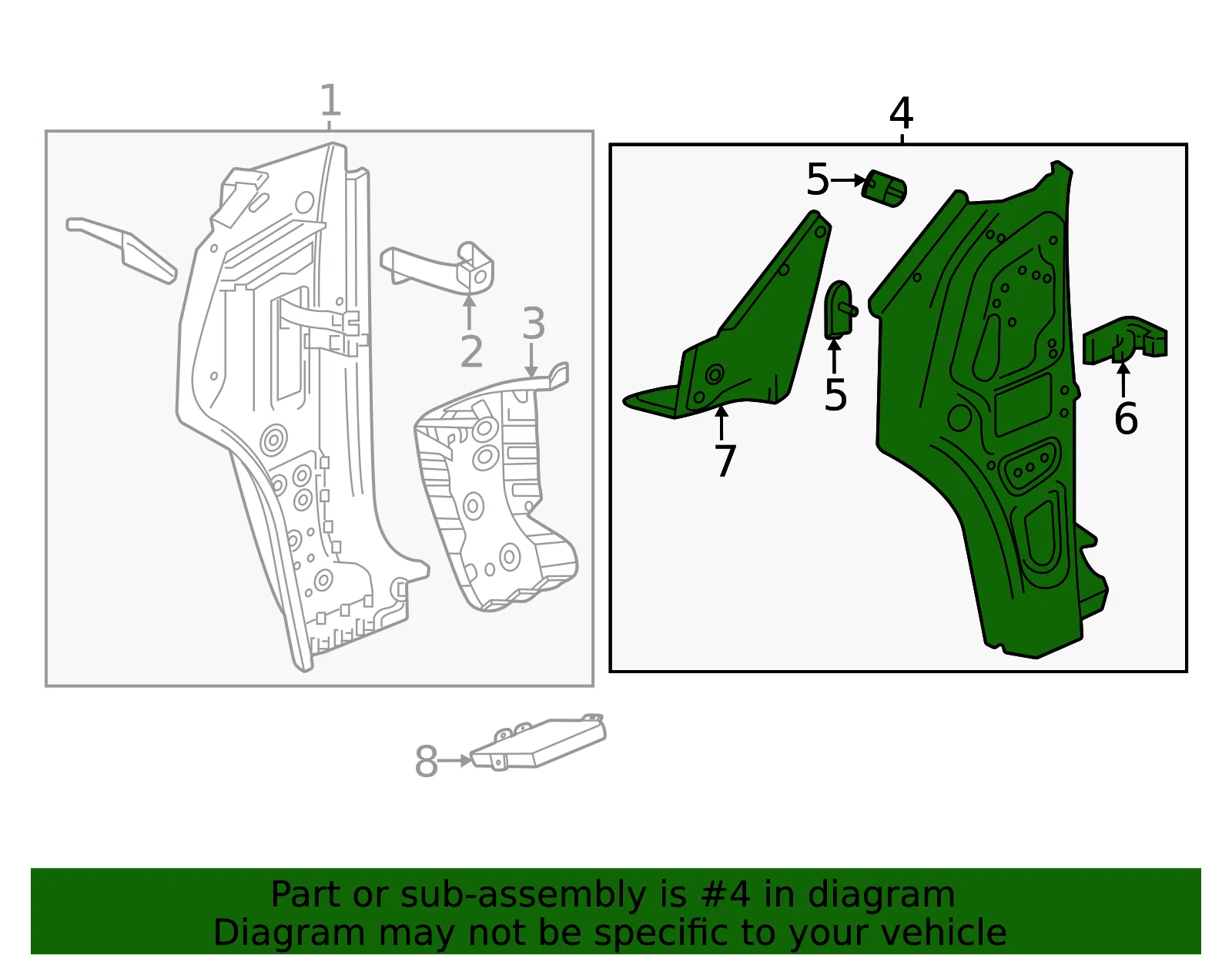 Inner Hinge Pillar - GM (26517886) - view 3