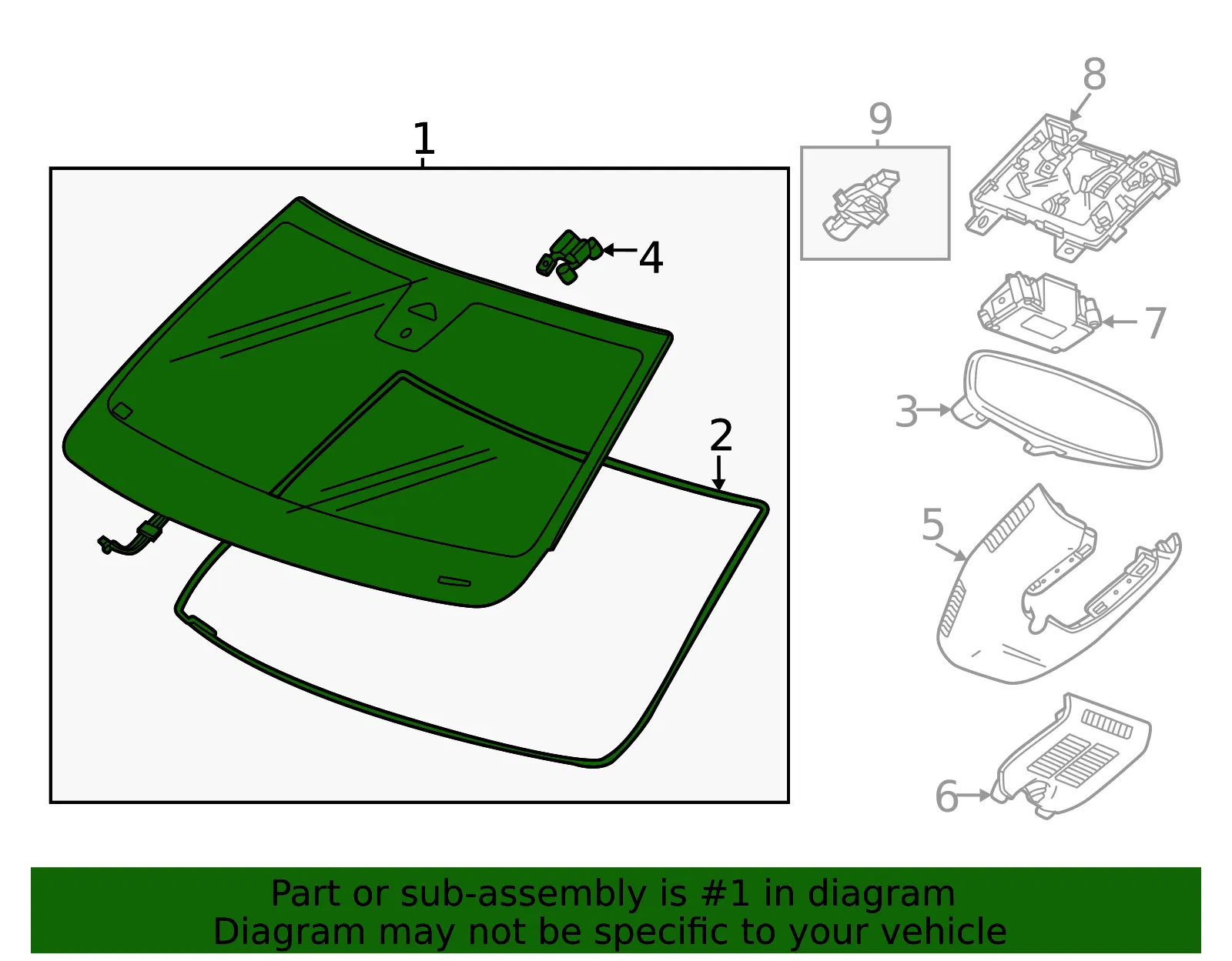 Windshield - GM (26527620) - view 2