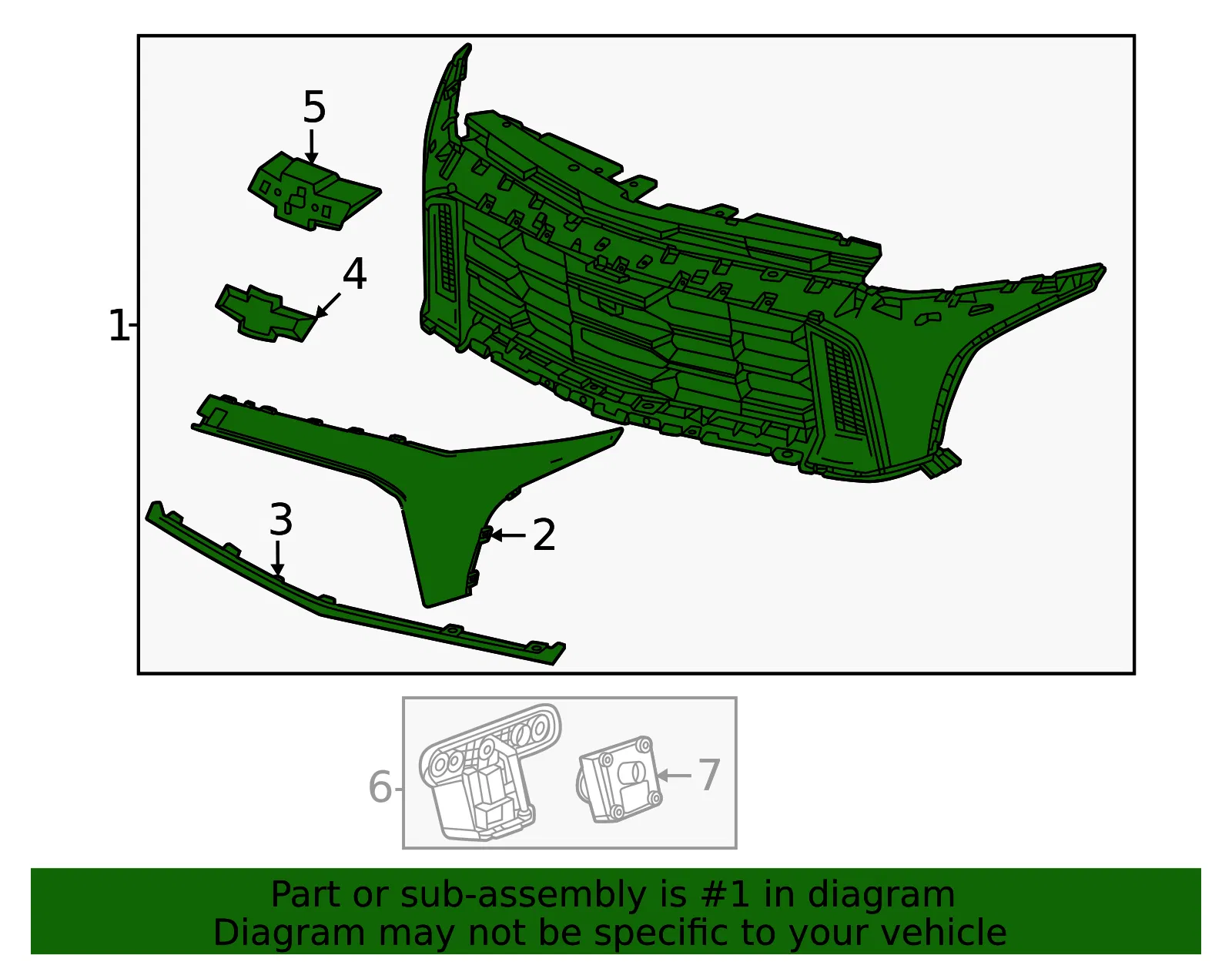 Grille Assembly - GM (26530365) - view 2
