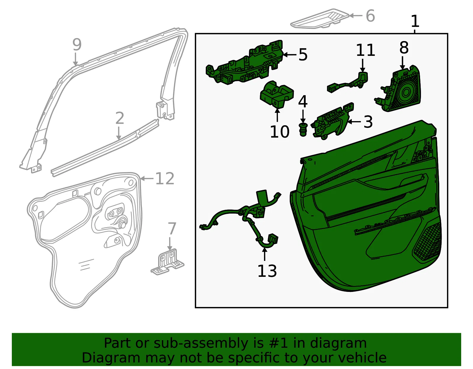 Door Trim Panel - GM (26533113) - view 2