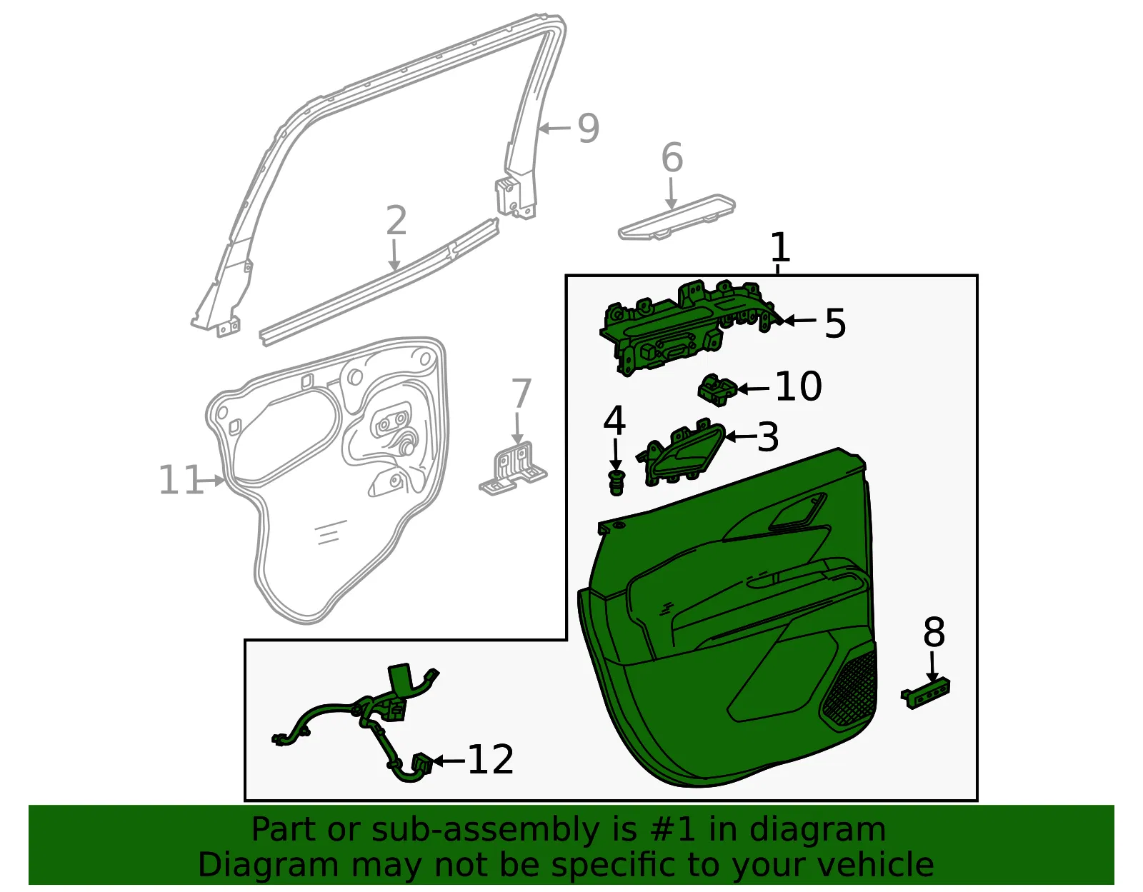 Door Trim Panel - GM (26533488) - view 7