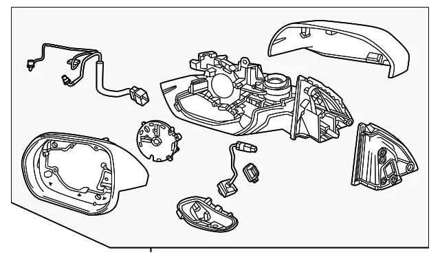 Mirror Assembly - GM (26534897) - view 2