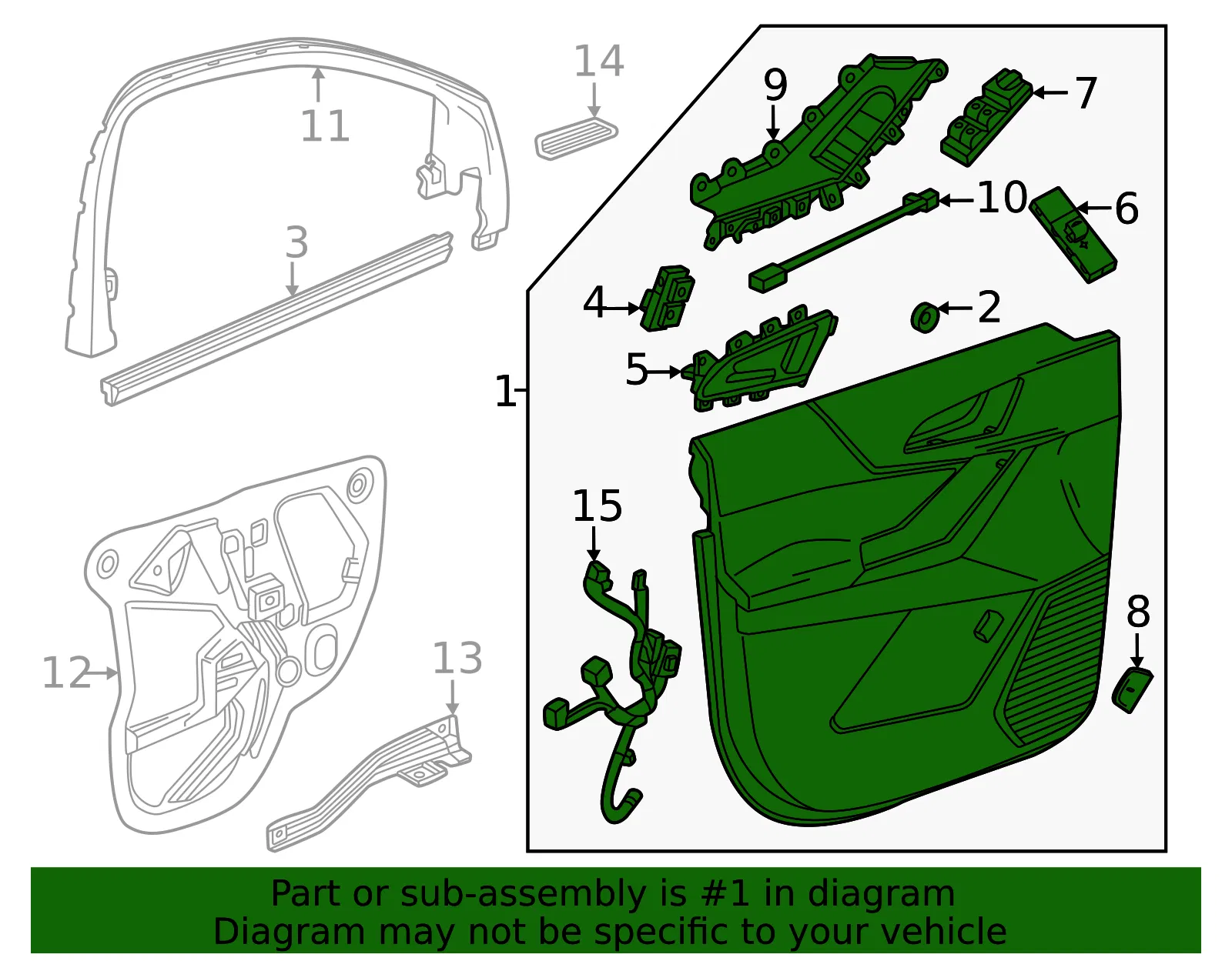 Door Trim Panel - GM (26556120) - view 2