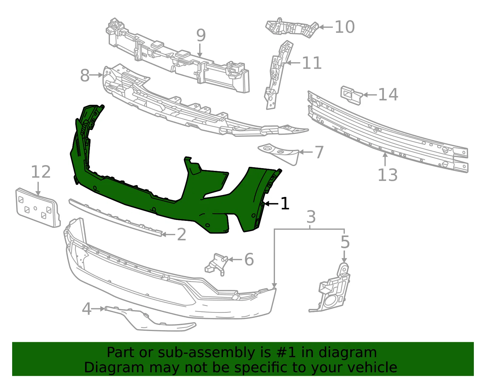 Fascia Pkg - GM (26592671) - view 2