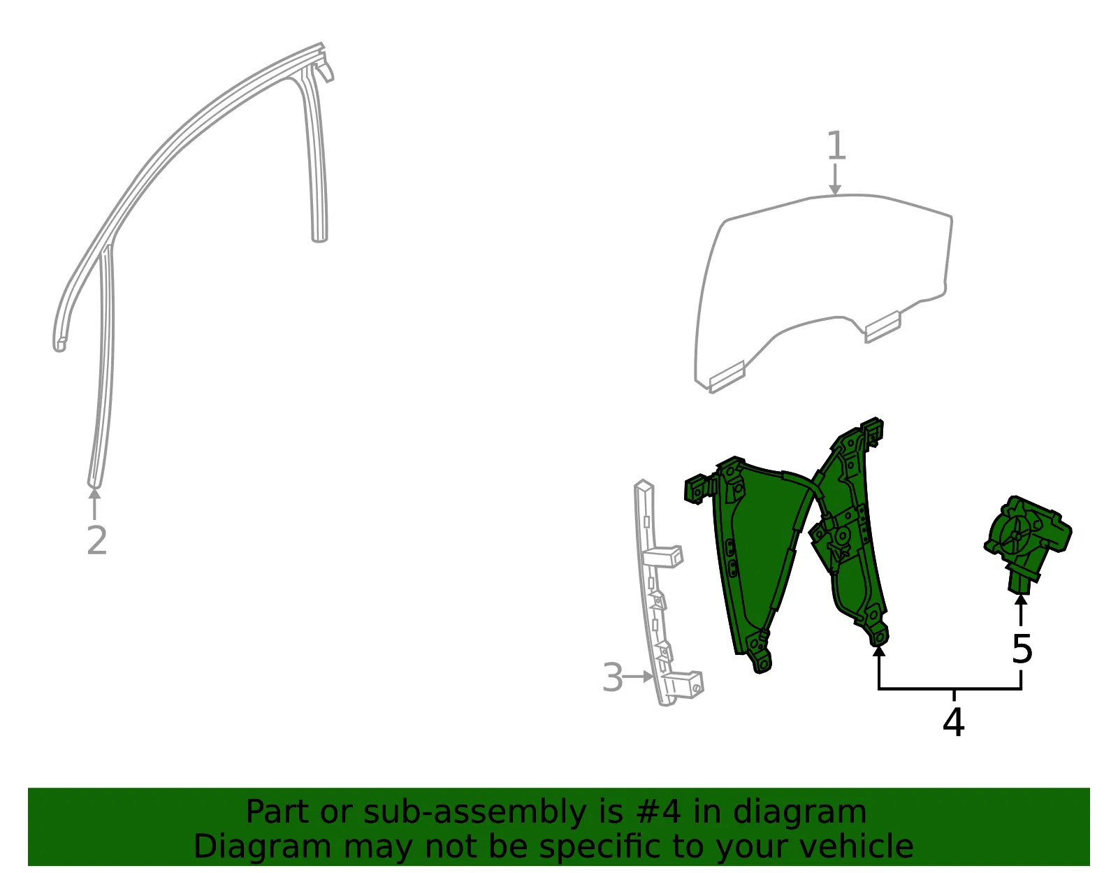Window Regulator - GM (26596205) - view 3