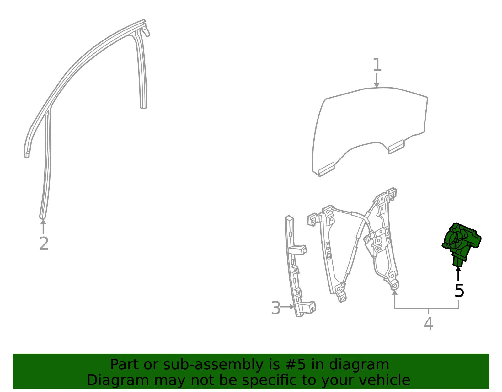 Window Motor - GM (26618356) - view 2