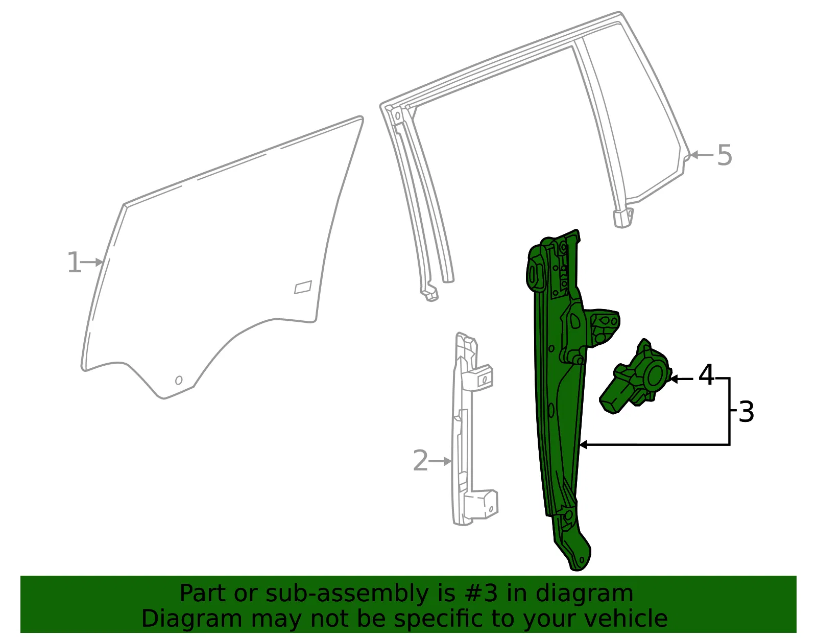 Window Regulator - GM (26619089) - view 3