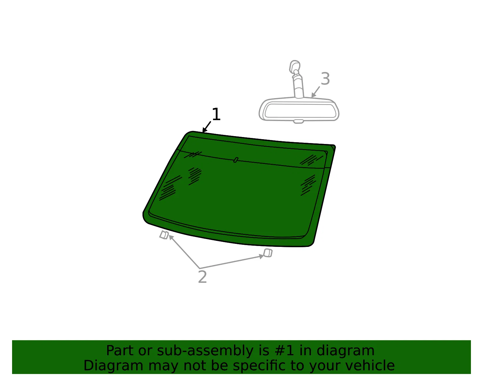 Windshield - Ford (2c5z7803100ba) - view 4