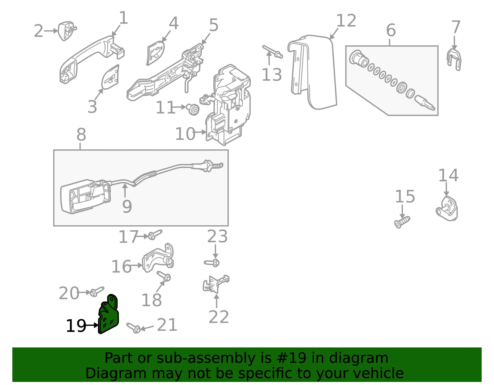 Door Hinge - Ford (2t1z6122801a) - view 3