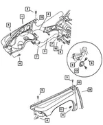 Splash Shield Retainer - Mopar (34201631) - view 8