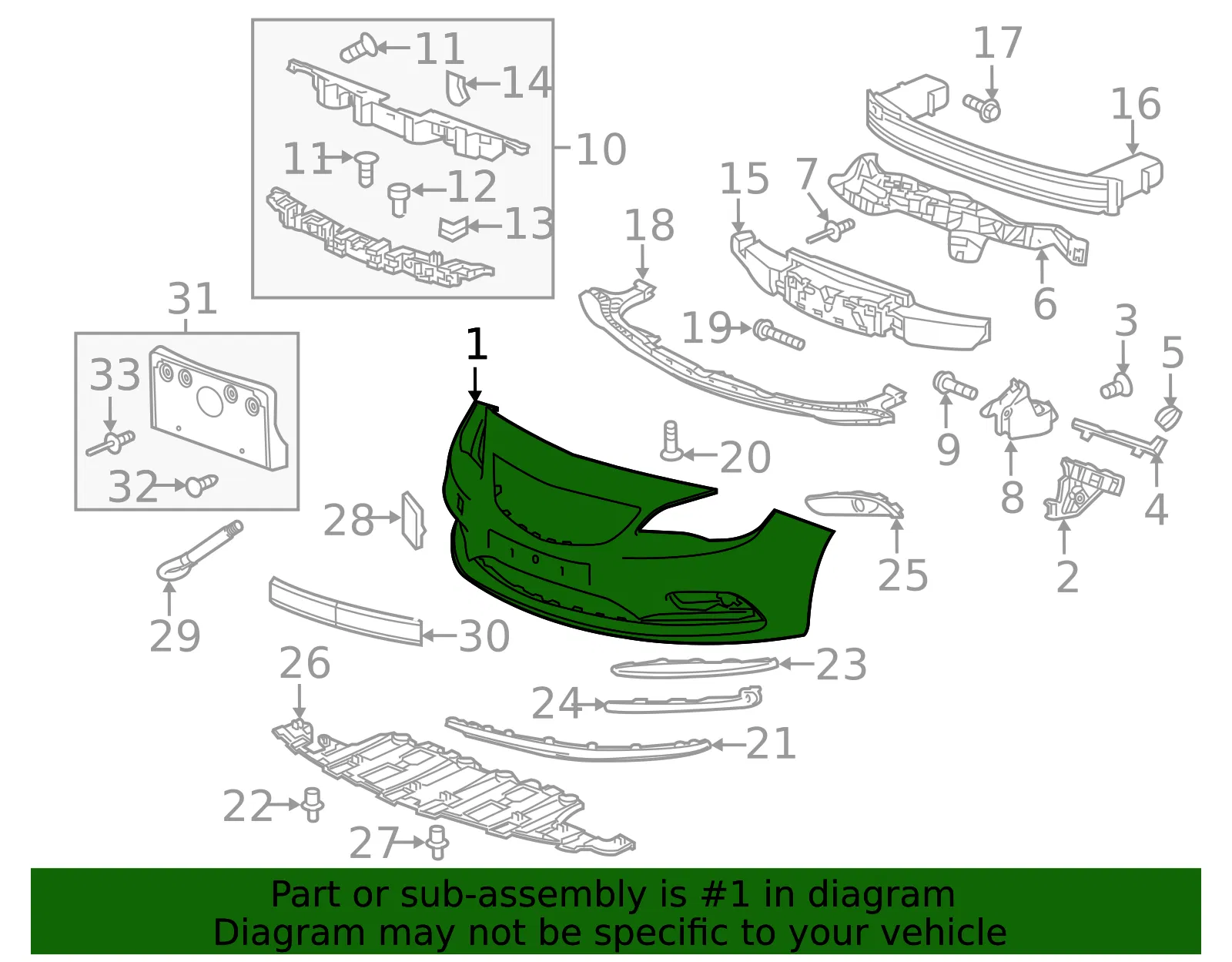Front Bumper Cover - GM (39040613) - view 3