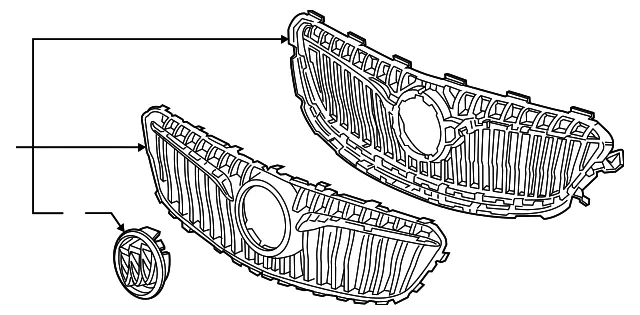 Upper Grille - GM (39119345) - view 3