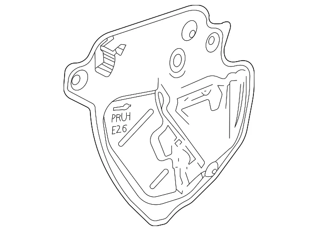 Rear Driver Side Door Water Deflector - GM (39121323) - view 2