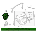 Rear Driver Side Door Water Deflector - GM (39121323) - view 6