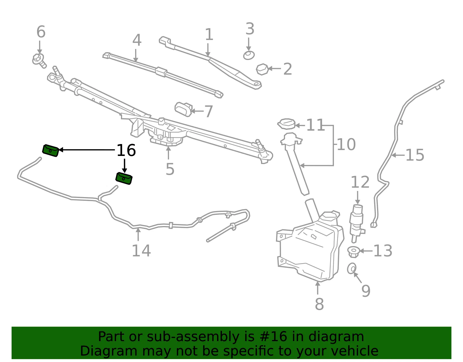 Windshield Washer Nozzle - GM (39140052) - view 4