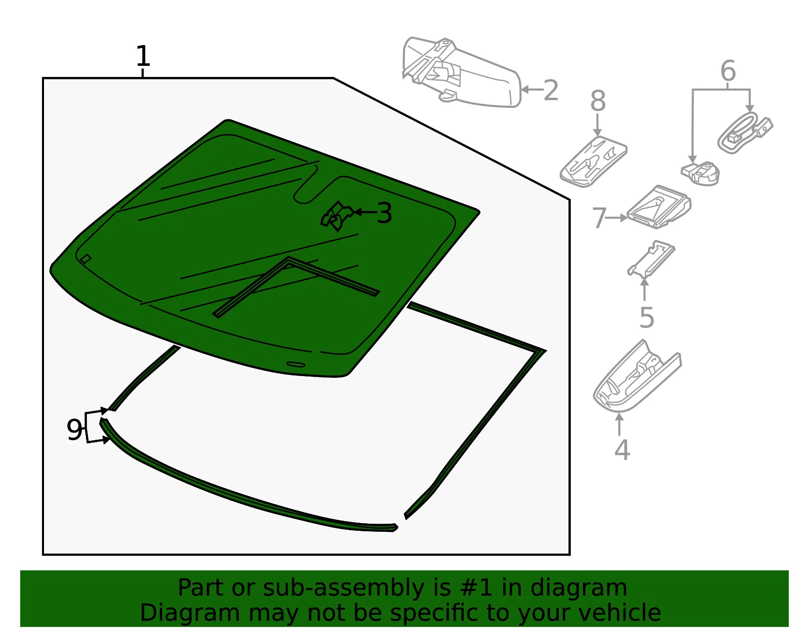 Windshield - GM (39186836) - view 3